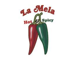 La Mela Pizza Hot and Spicy logo.